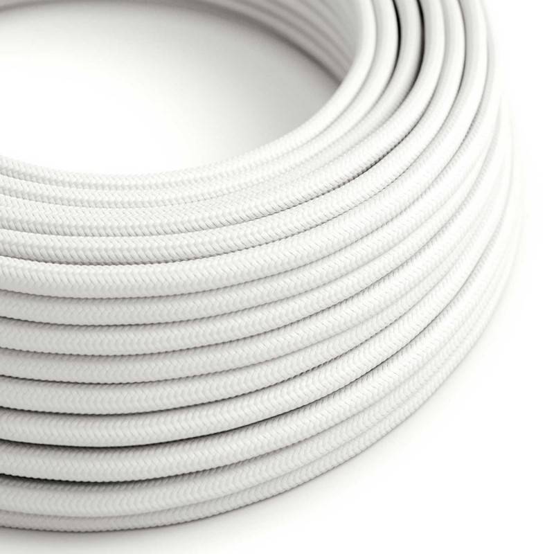 Round 3 Core Electrical Cable Covered with Rayon in White* - XZ3RM01 - Uneeka